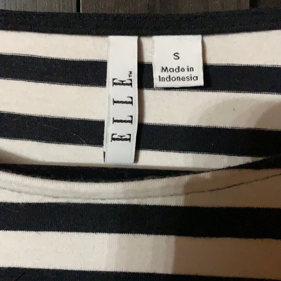 ELLE lace Black and white peplum top SMALL NWOT - Picture 3 of 4